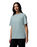 Rolling Bend™ Graphic Oversized T-Shirt in Crushed Blue & Floral Groove