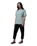 Rolling Bend™ Graphic Oversized T-Shirt in Crushed Blue & Floral Groove