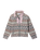 The Columbia Girls Girls Sequoia Grove™ Printed Full Zip Fleece Jacket in Iron Wizard Island & Mineral Pink