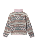 The Columbia Girls Girls Sequoia Grove™ Printed Full Zip Fleece Jacket in Iron Wizard Island & Mineral Pink