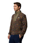 The Columbia Mens Sequoia Grove™ Printed Full Zip Fleece Jacket in Stone Green & Treebark
