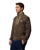 The Columbia Mens Sequoia Grove™ Printed Full Zip Fleece Jacket in Stone Green & Treebark