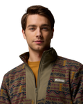 The Columbia Mens Sequoia Grove™ Printed Full Zip Fleece Jacket in Stone Green & Treebark