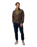 The Columbia Mens Sequoia Grove™ Printed Full Zip Fleece Jacket in Stone Green & Treebark