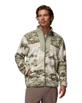 The Columbia Mens Sequoia Grove™ Printed Full Zip Fleece Jacket in Safari & Fieldaze