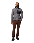 The Columbia Mens Fast Trek™ Overlay Full Zip Fleece Jacket in City Grey & Black