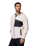 The Columbia Mens Fast Trek™ Overlay Fleece Hoodie in Dark Stone & Black
