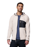 The Columbia Mens Fast Trek™ Overlay Fleece Hoodie in Dark Stone & Black