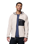 The Columbia Mens Fast Trek™ Overlay Fleece Hoodie in Dark Stone & Black