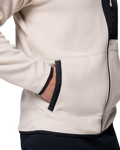 The Columbia Mens Fast Trek™ Overlay Fleece Hoodie in Dark Stone & Black