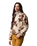 The Columbia Womens Sequoia Grove Printed Half Zip Fleece Jacket in Dark Stone Blossoming