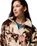 The Columbia Womens Sequoia Grove Printed Half Zip Fleece Jacket in Dark Stone Blossoming