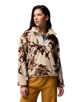 The Columbia Womens Sequoia Grove Printed Half Zip Fleece Jacket in Dark Stone Blossoming