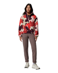 Sequoia Grove™ Printed Half Zip Fleece Jacket in Washed Red & Ikatbloom