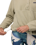 Jasper Ridge Pebbled Half Snap Fleece Jacket in Safari