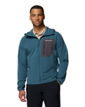The Columbia Mens Tall Heights™ III Hooded Softshell Jacket in Everblue & Shark