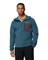 The Columbia Mens Tall Heights™ III Hooded Softshell Jacket in Everblue & Shark