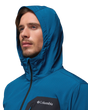 The Columbia Mens Tall Heights™ III Hooded Softshell Jacket in Phoenix Blue & Black