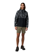 The Columbia Mens Spire Valley™ Novelty Windbreaker Jacket in Black Treebark & Black