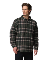 The Columbia Mens Hunter Arch™ Shirt Jacket in Greenscape Track Plaid