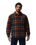 The Columbia Mens Hunter Arch™ Shirt Jacket in Collegiate Navy Track Plaid