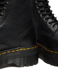 The Dr Martens Womens Sinclair Milled Nappa Leather Platform Boots in Black Milled Napa