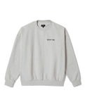 The Brixton Mens Embroidered Heavyweight Crew Sweatshirt in Heather Grey Ash