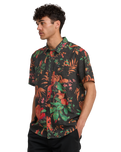 The RVCA Mens Tapestry Shirt in Black