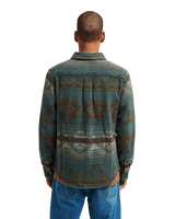 The RVCA Mens Dayshift Blanket Flannel Shirt in Hunter Green