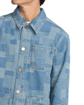 The RVCA Mens Boro Dayshift Jacket in Bleached Indigo