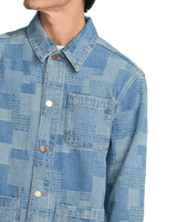 The RVCA Mens Boro Dayshift Jacket in Bleached Indigo