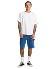 The RVCA Mens Dayshift Denim Shorts in Blue Collar