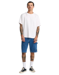 The RVCA Mens Dayshift Denim Shorts in Blue Collar