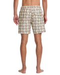 The RVCA Mens La Eye Floral Volley Shorts in Light Khaki