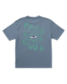 The RVCA Mens Lauryn Alvarez Eye Swirl T-Shirt in Vintage Navy