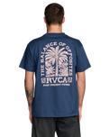 The RVCA Mens Palmgrove T-Shirt in Moody Blue