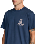 The RVCA Mens Palmgrove T-Shirt in Moody Blue
