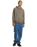 The RVCA Mens Dayshift Hoodie in Mushroom