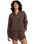 The RVCA Womens Glory Waffle Sweatshirt in Brown Bear