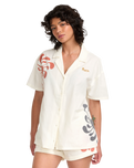 The RVCA Womens Lauryn Button Up Shirt in Natural
