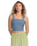 The RVCA Womens Noah Sweater Top in Coronet Blue