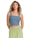The RVCA Womens Noah Sweater Top in Coronet Blue