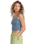 The RVCA Womens Noah Sweater Top in Coronet Blue