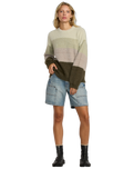 The RVCA Womens Ty Jumper in Cypress Green