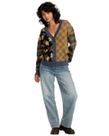 The RVCA Womens Lumen Cardigan in Stone Blue