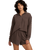 The RVCA Womens Glory Waffle Shorts in Brown Bear
