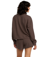 The RVCA Womens Glory Waffle Shorts in Brown Bear