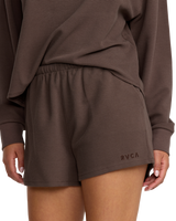 The RVCA Womens Glory Waffle Shorts in Brown Bear