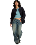 The RVCA Womens Birdie Cord Overshirt in Gravel
