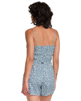 The RVCA Womens Bay Romper Jumpsuit in Coronet Blue